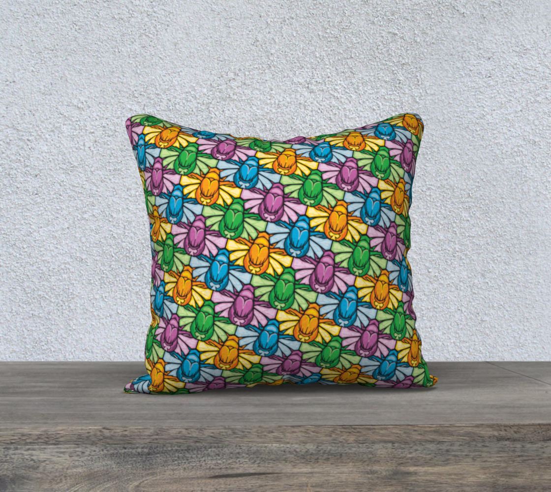 18" x 18" Pillow Case (Scarabs)