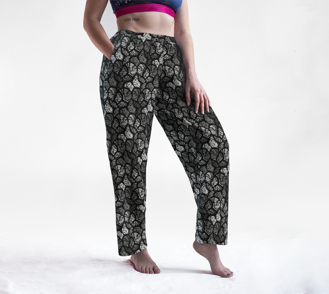 Lounge Pants (Grey Butterflies)