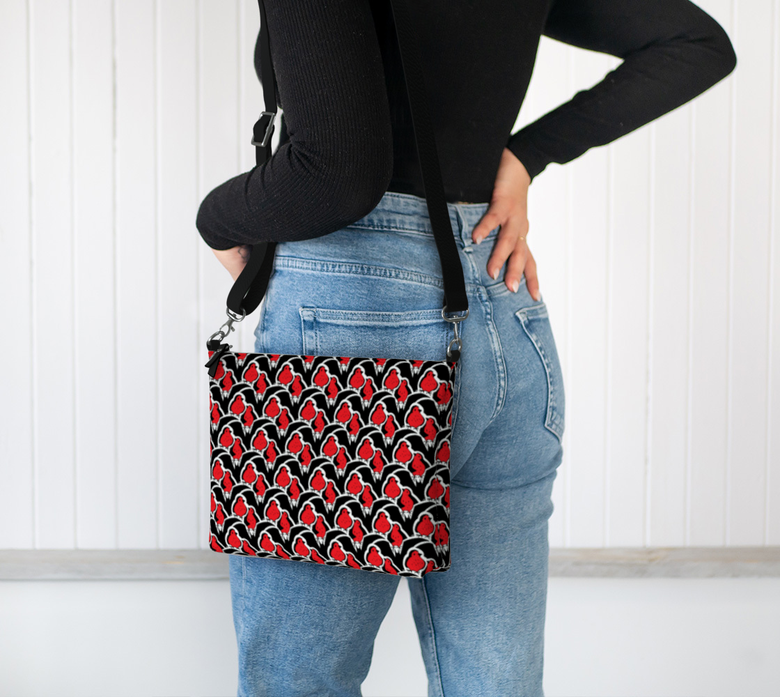 Vegan Leather Crossbody Purse (Bats & Robins)