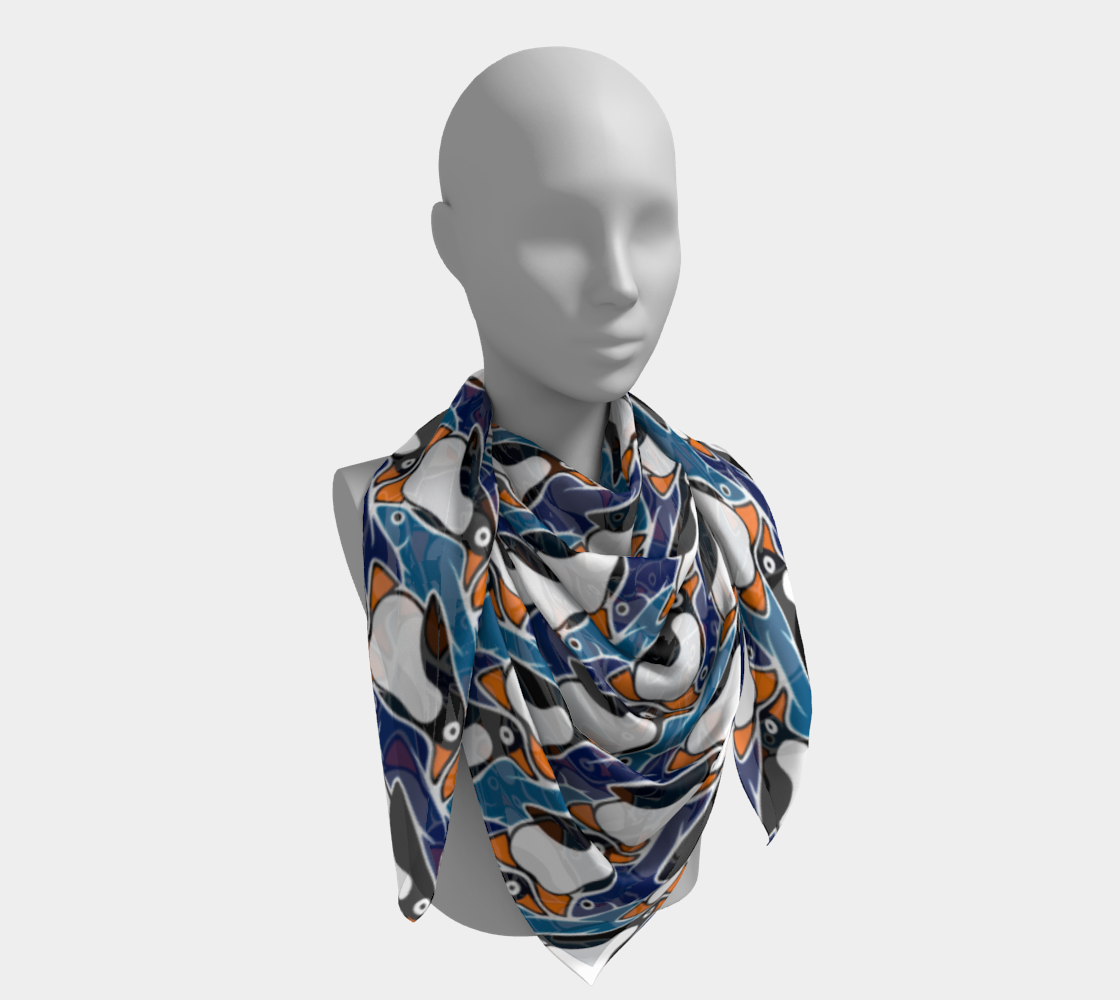 Square Scarf (Penguin's Supper)