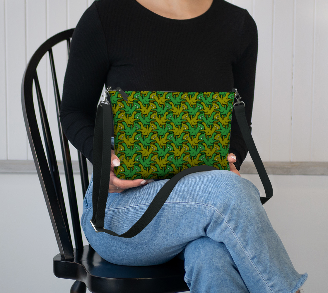 Vegan Leather Crossbody Purse (Earth Dragons)