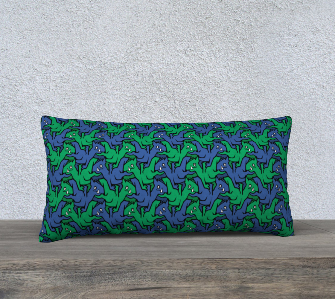 24" x 12" Pillow Case (Water Dragons)