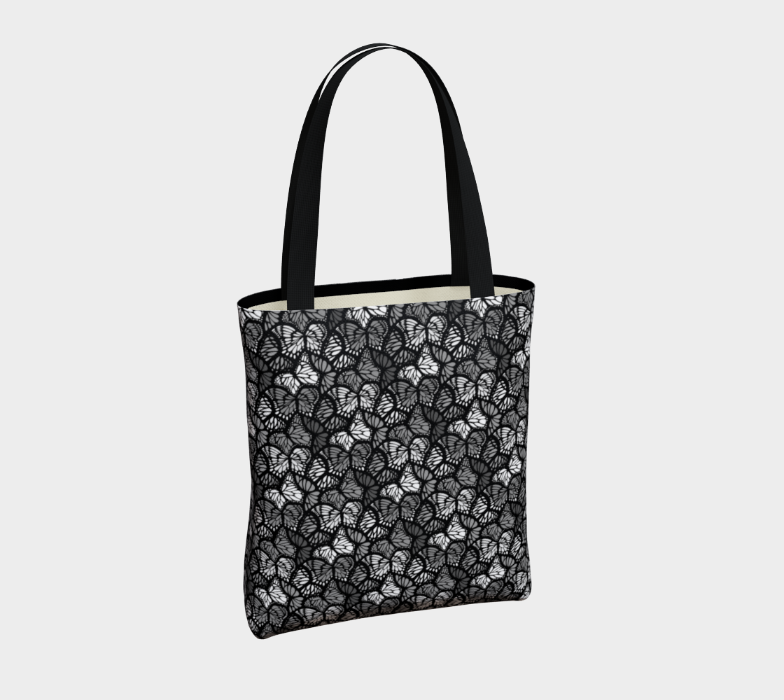 Tote Bag (Grey Butterflies)