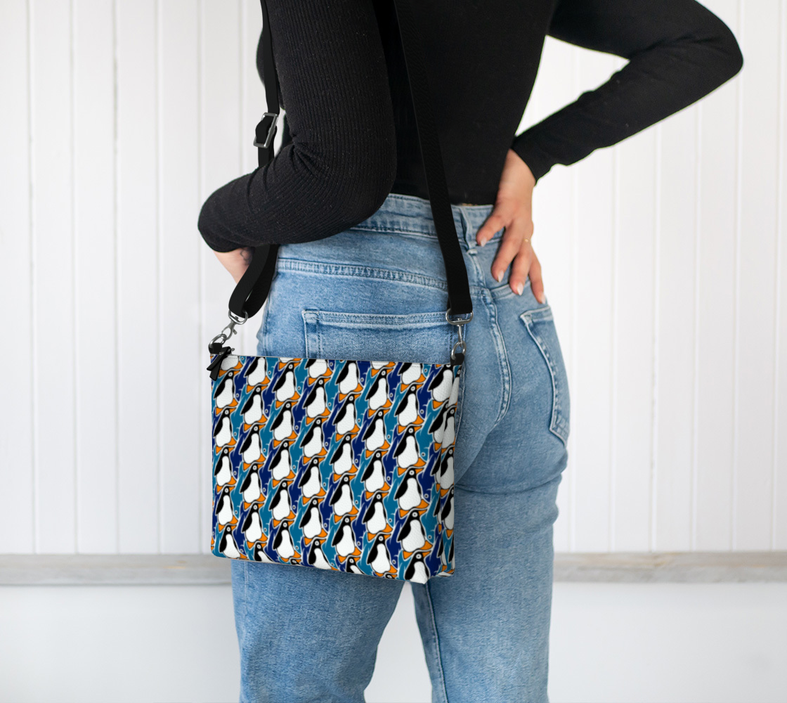 Vegan Leather Crossbody Purse (Penguin's Supper)