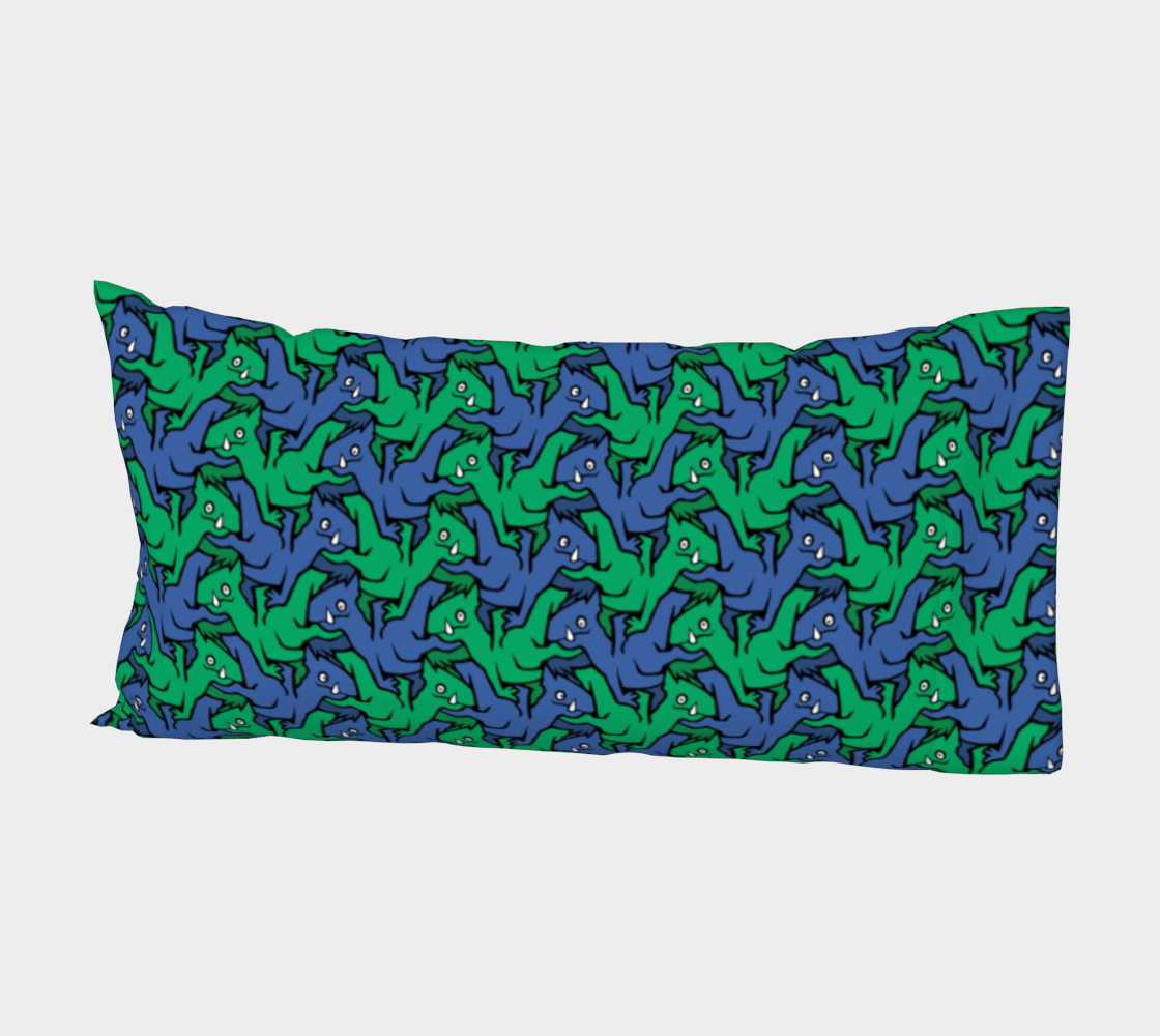 Bed Pillow Sleeve (Water Dragons)