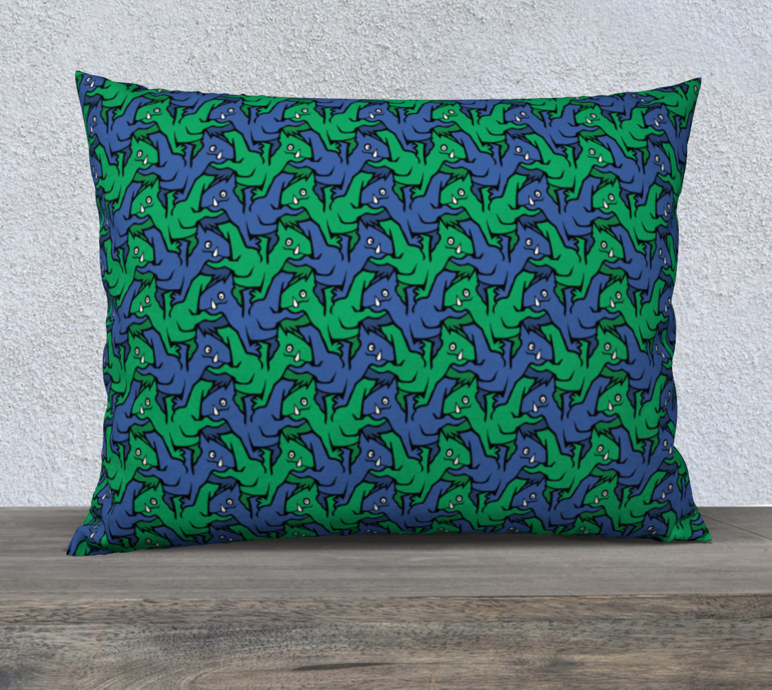 26" x 20" Pillow Case (Water Dragons)