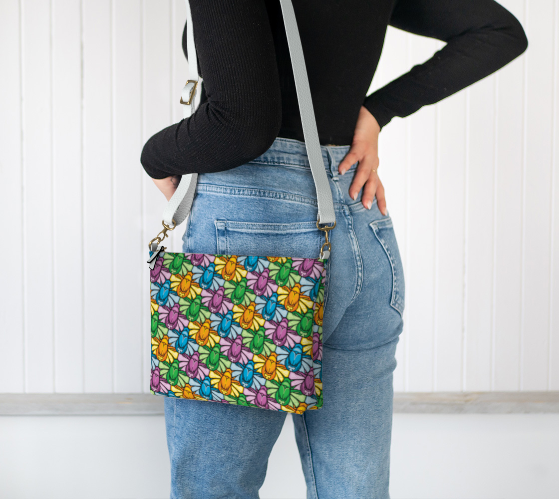 Vegan Leather Crossbody Purse (Scarabs)