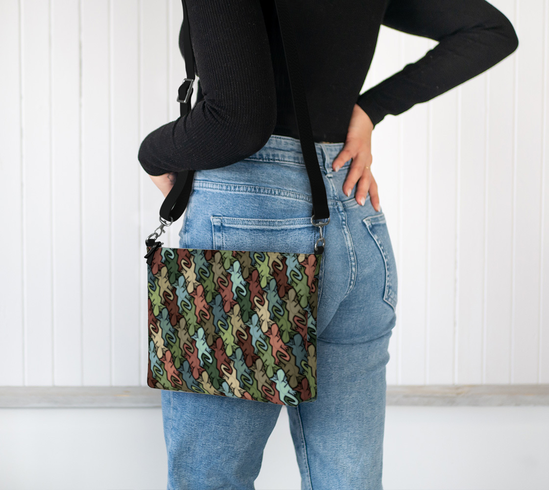 Vegan Leather Crossbody Purse (Lizards)