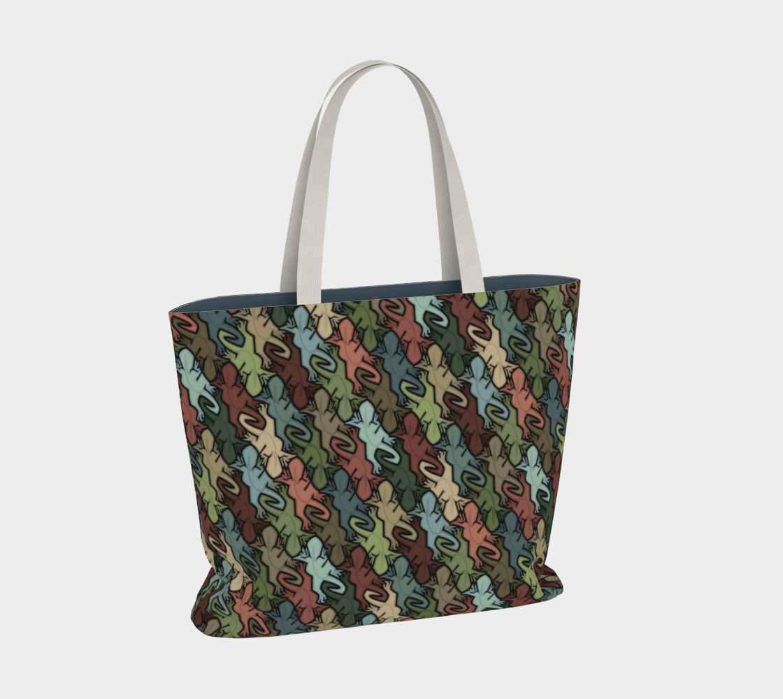 Large Tote Bag (Lizards)