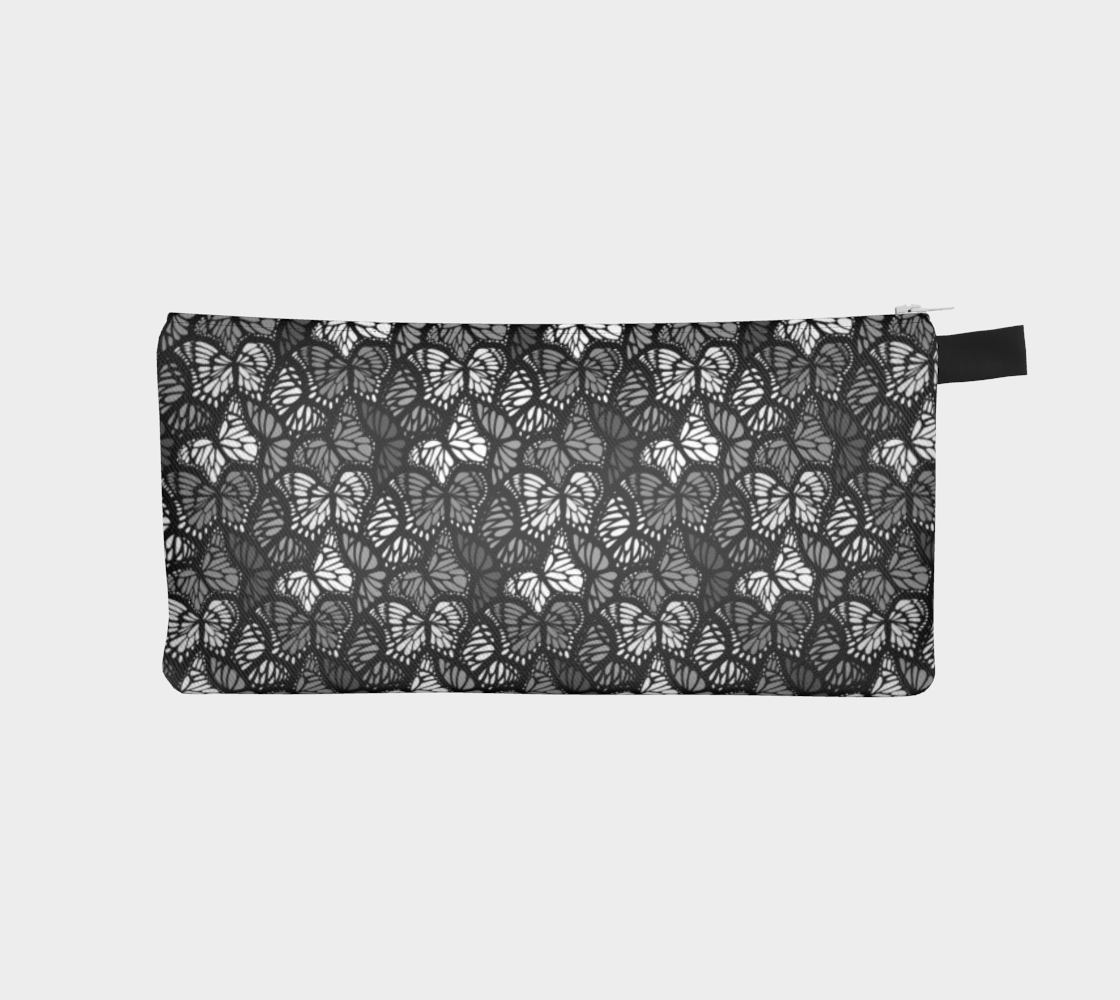 Pencil Case (Grey Butterflies)