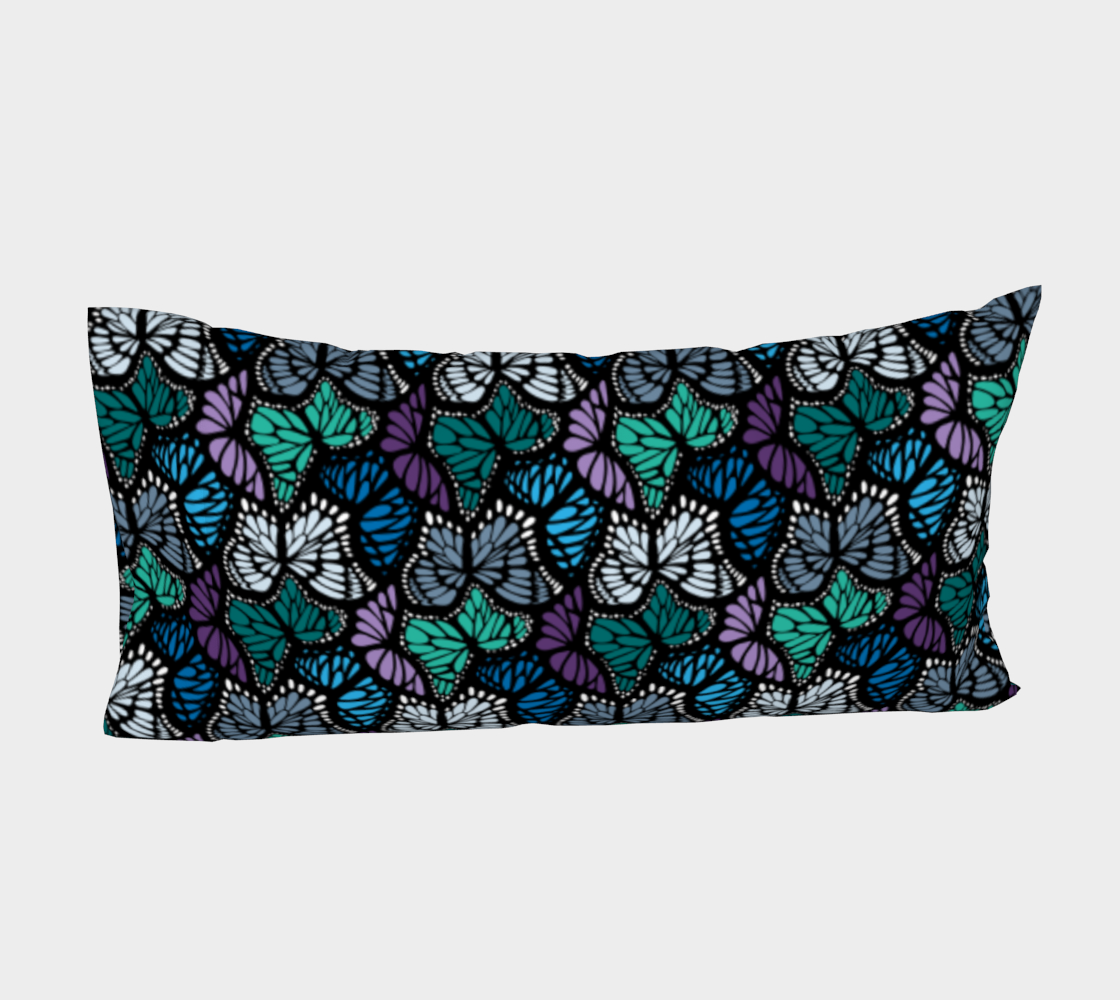 Bed Pillow Sleeve (Cool Butterflies)