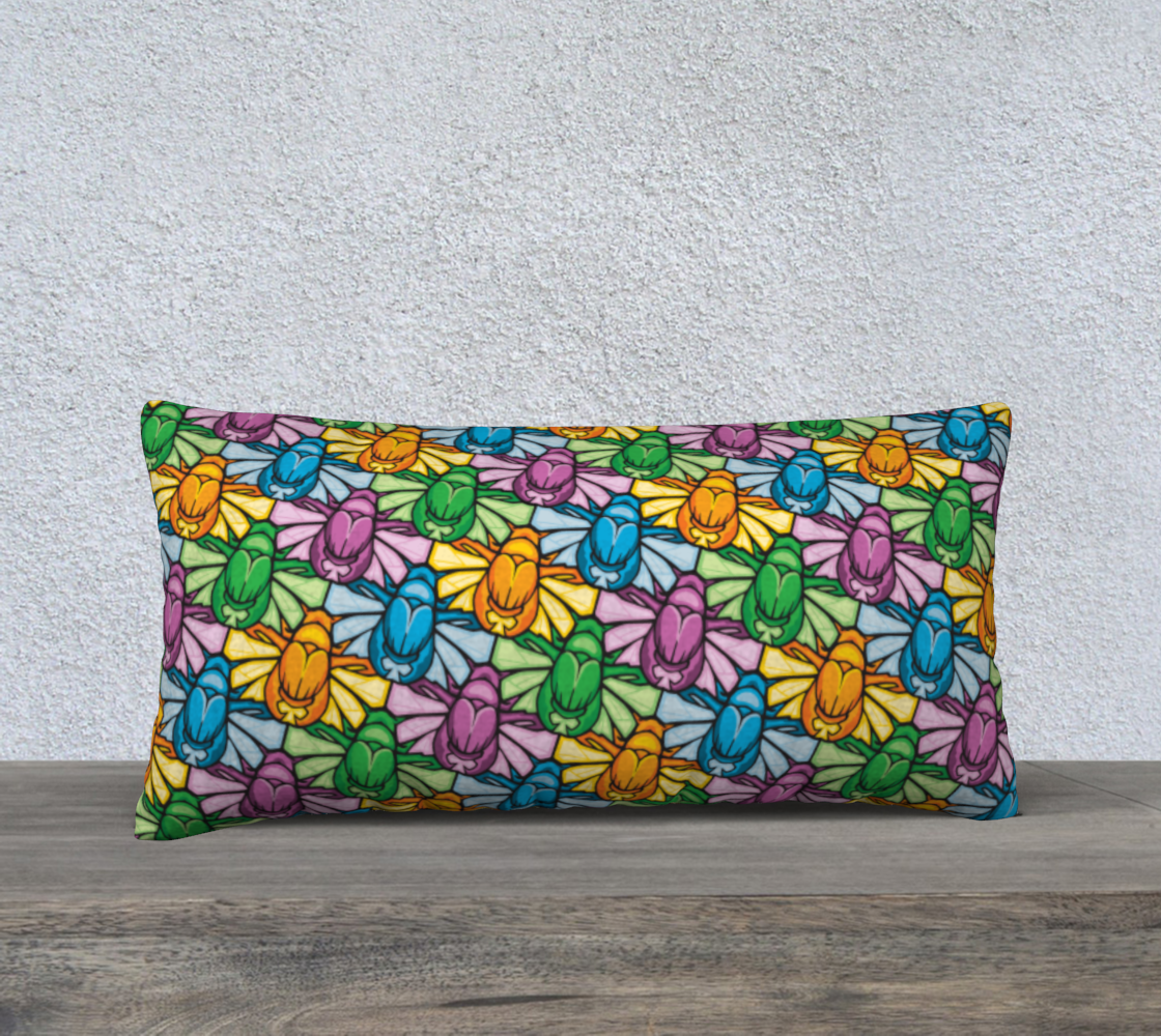 24" x 12" Pillow Case (Scarabs)