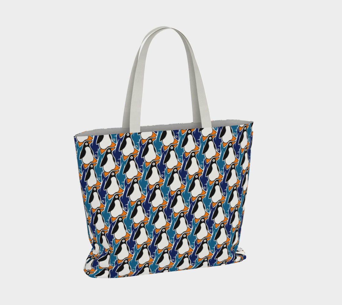 Large Tote Bag (Penguin's Supper)