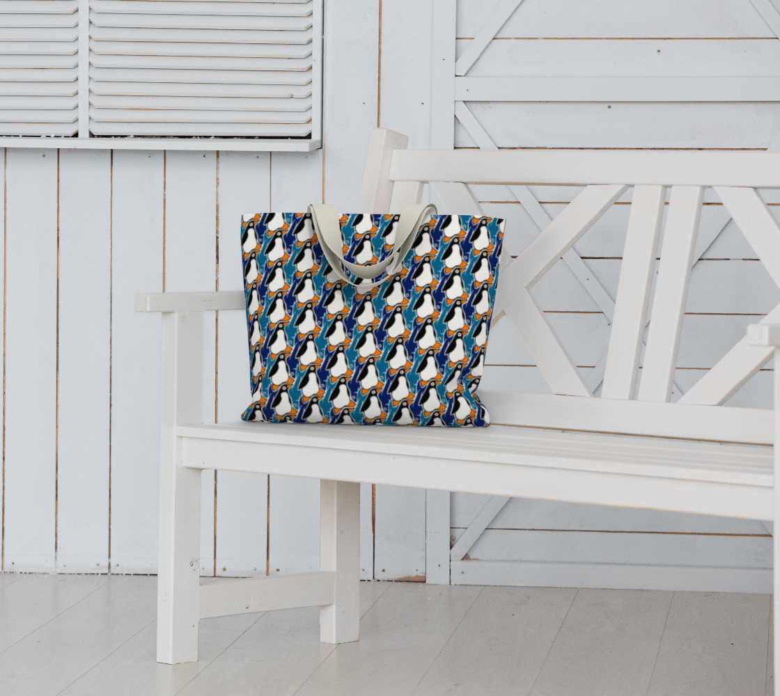 Large Tote Bag (Penguin's Supper)