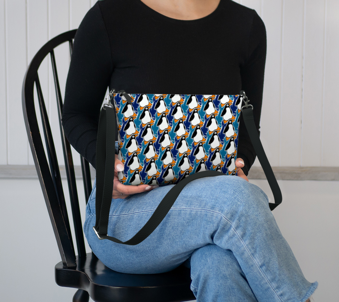 Vegan Leather Crossbody Purse (Penguin's Supper)