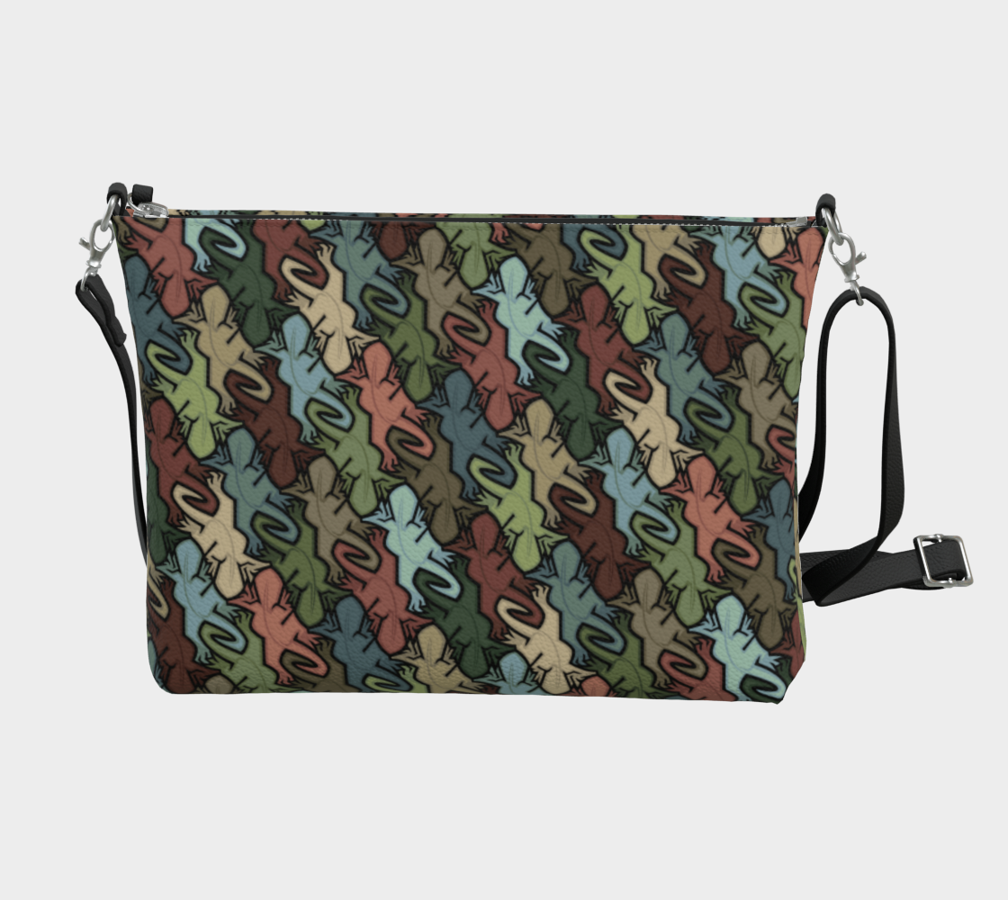 Vegan Leather Crossbody Purse (Lizards)