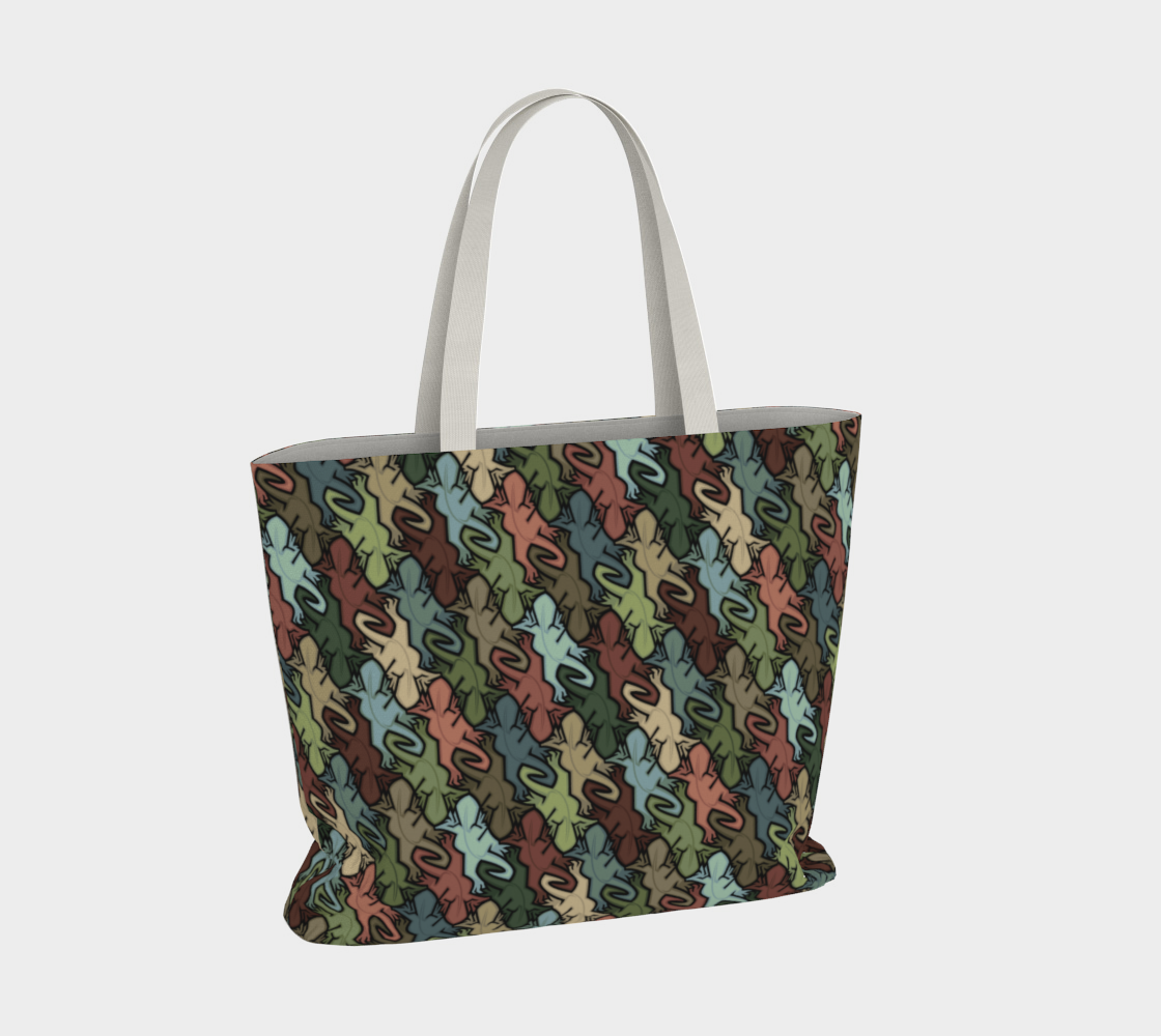 Large Tote Bag (Lizards)