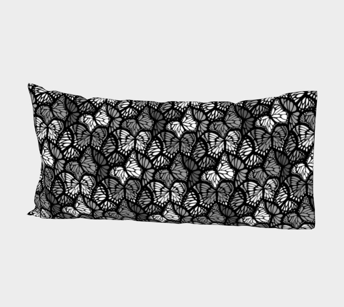 Bed Pillow Sleeve (Grey Butterflies)