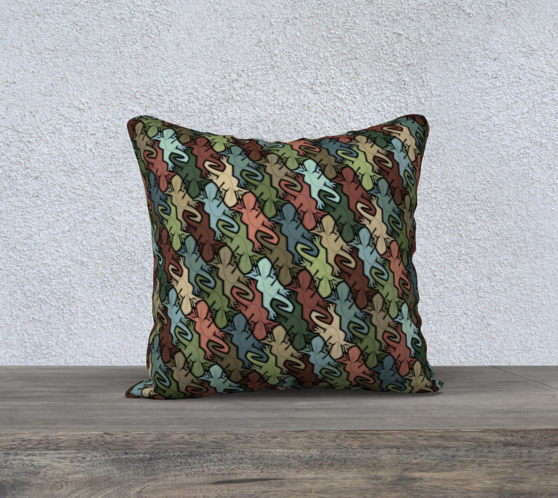 18" x 18" Pillow Case (Lizards)