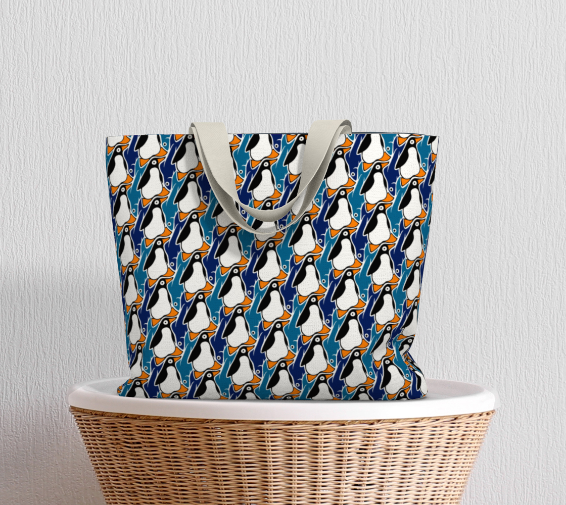 Large Tote Bag (Penguin's Supper)