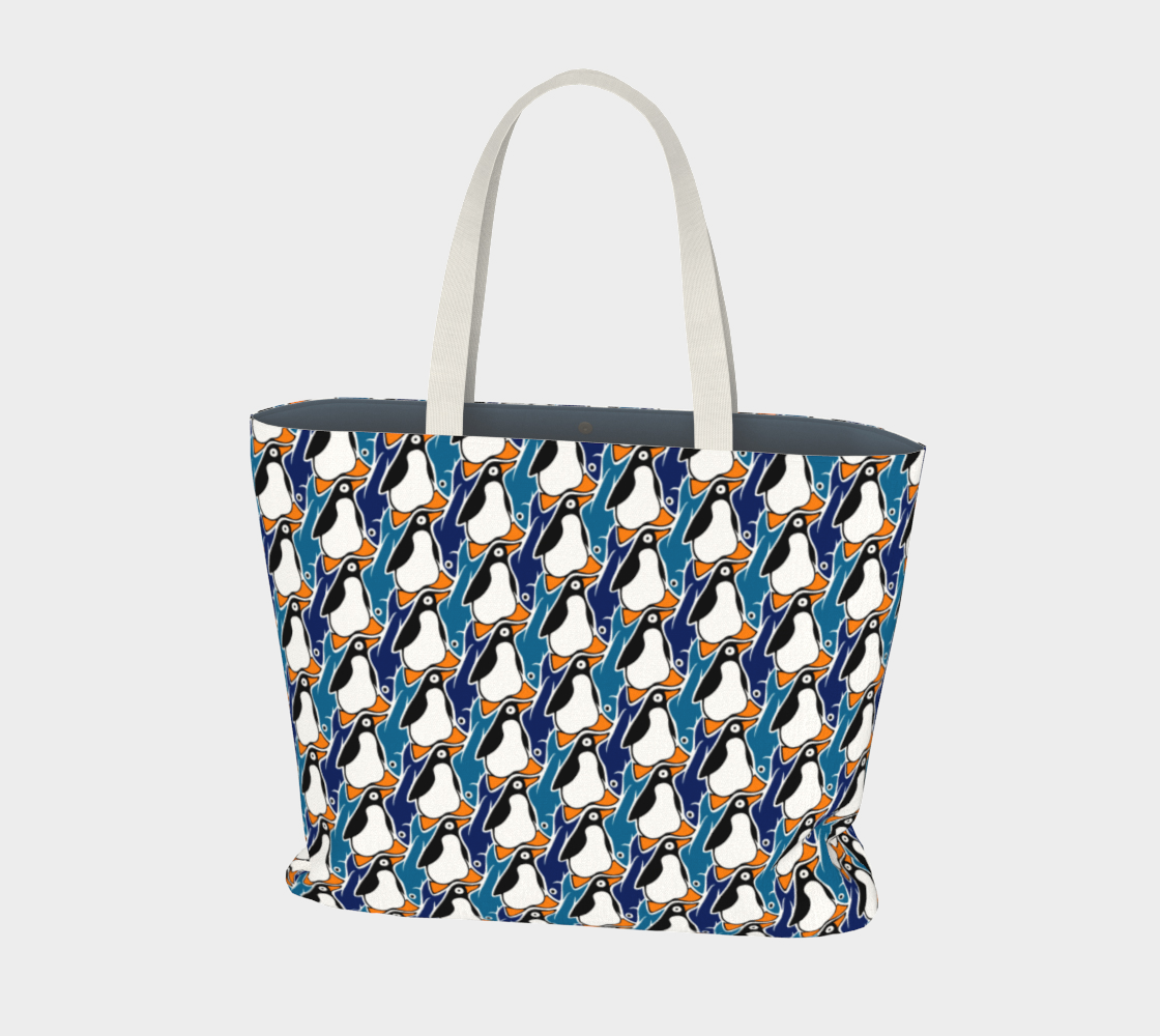 Large Tote Bag (Penguin's Supper)