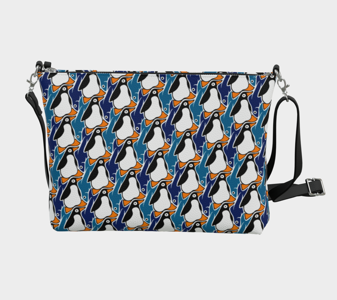 Vegan Leather Crossbody Purse (Penguin's Supper)