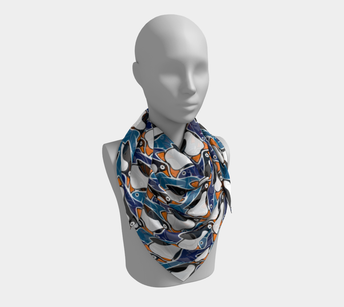 Square Scarf (Penguin's Supper)