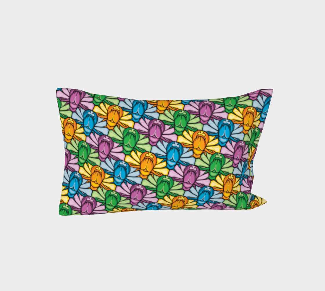 Bed Pillow Sleeve (Scarabs)