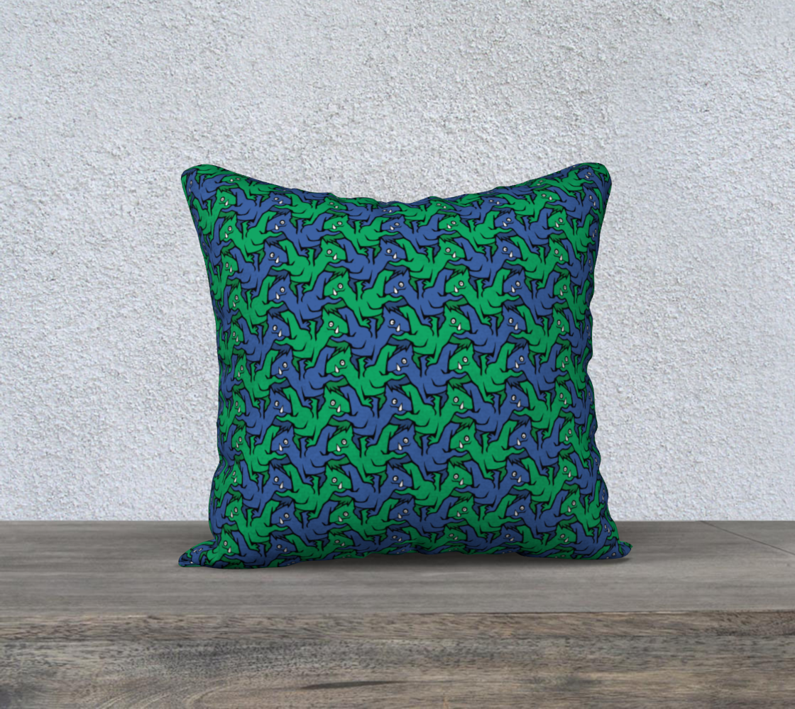 18" x 18" Pillow Case (Water Dragons)