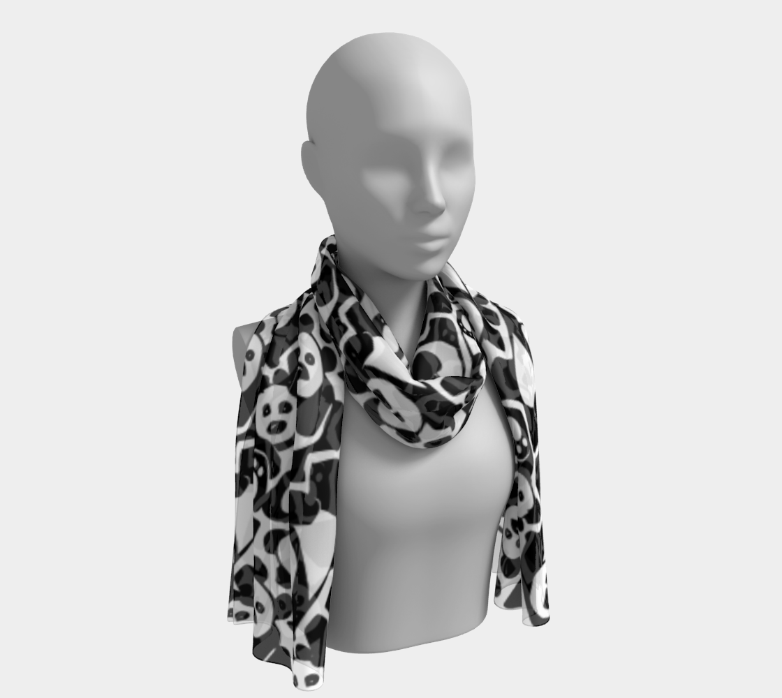 Long Scarf (Dancing Pandas)