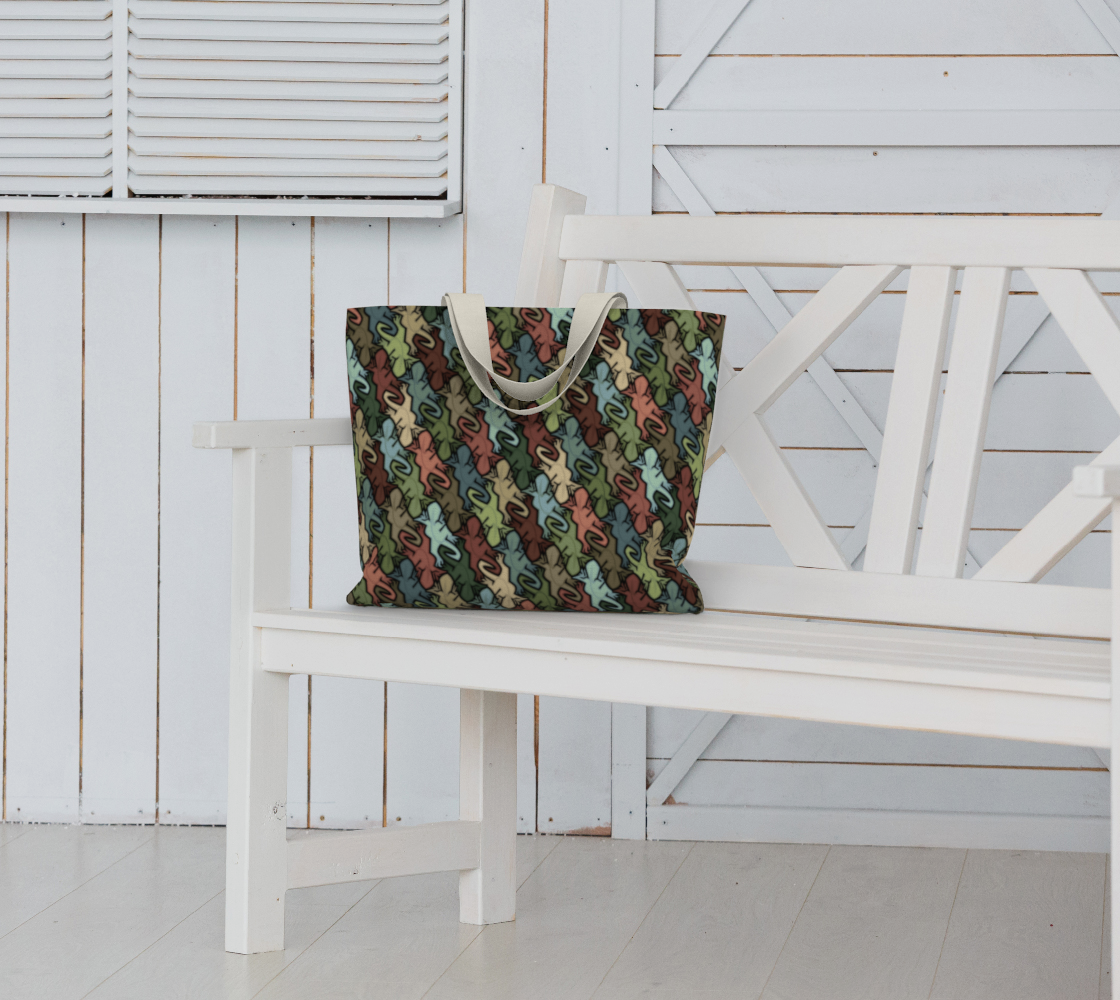 Large Tote Bag (Lizards)