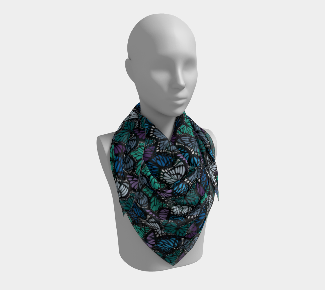 Square Scarf (Cool Butterflies)