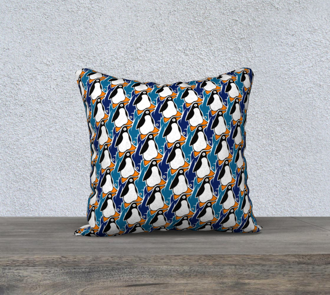 18" x 18" Pillow Case (Penguin's Supper)
