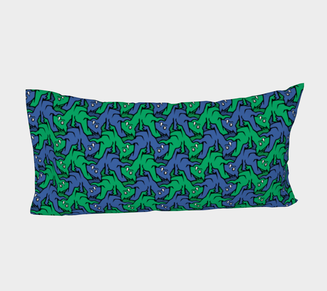 Bed Pillow Sleeve (Water Dragons)