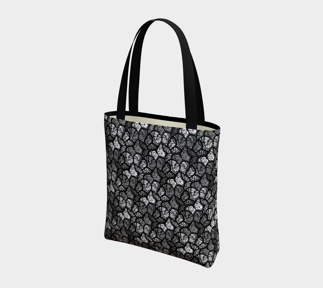 Tote Bag (Grey Butterflies)