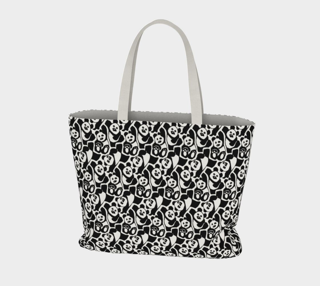 Large Tote Bag (Dancing Pandas)