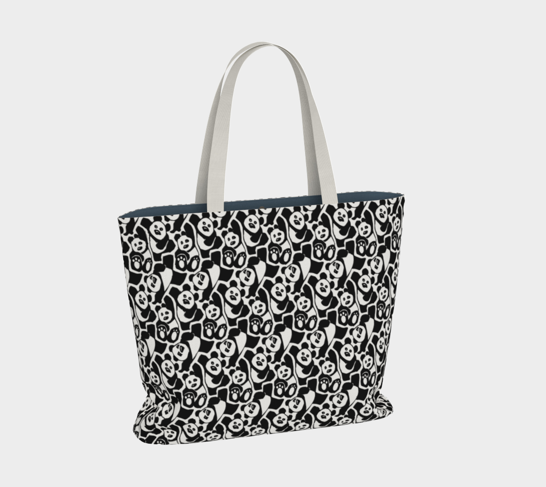Large Tote Bag (Dancing Pandas)