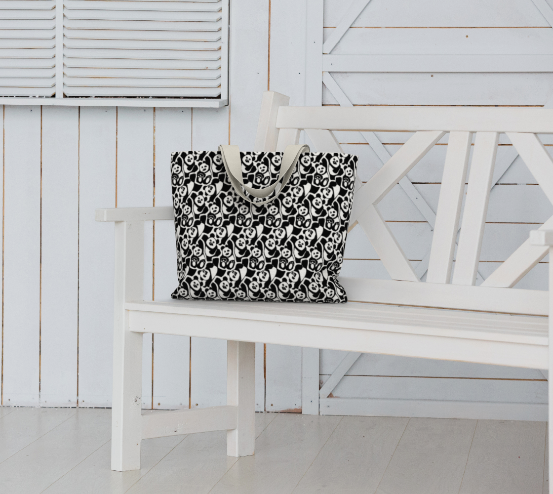 Large Tote Bag (Dancing Pandas)
