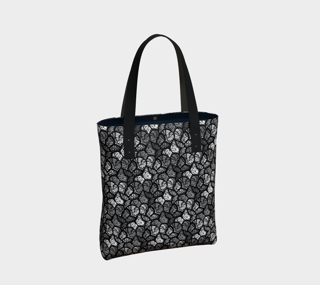 Tote Bag (Grey Butterflies)