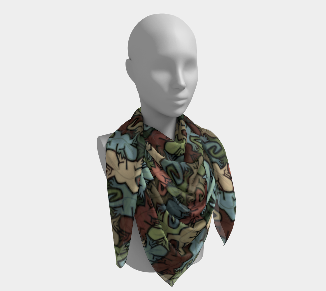Square Scarf (Lizards)