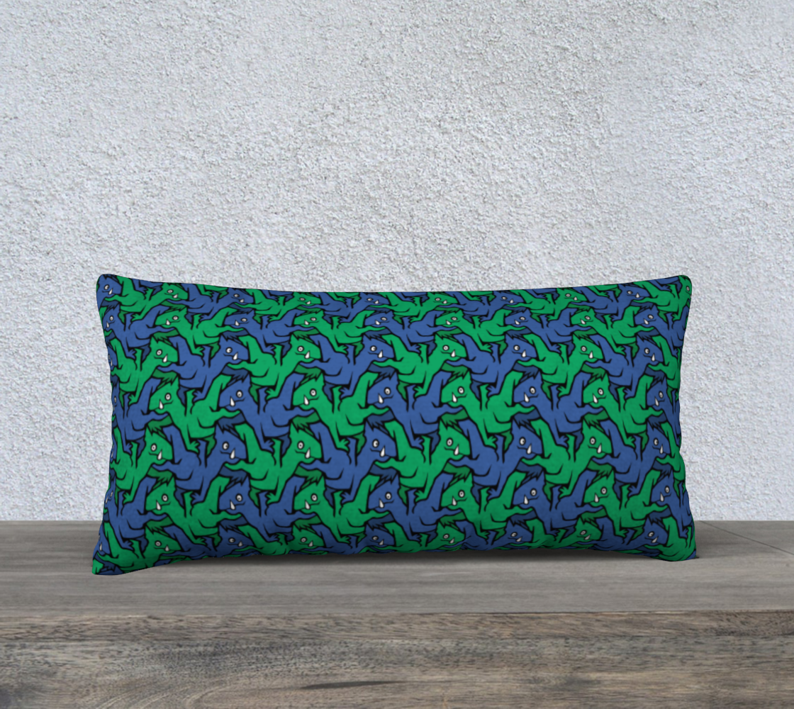24" x 12" Pillow Case (Water Dragons)