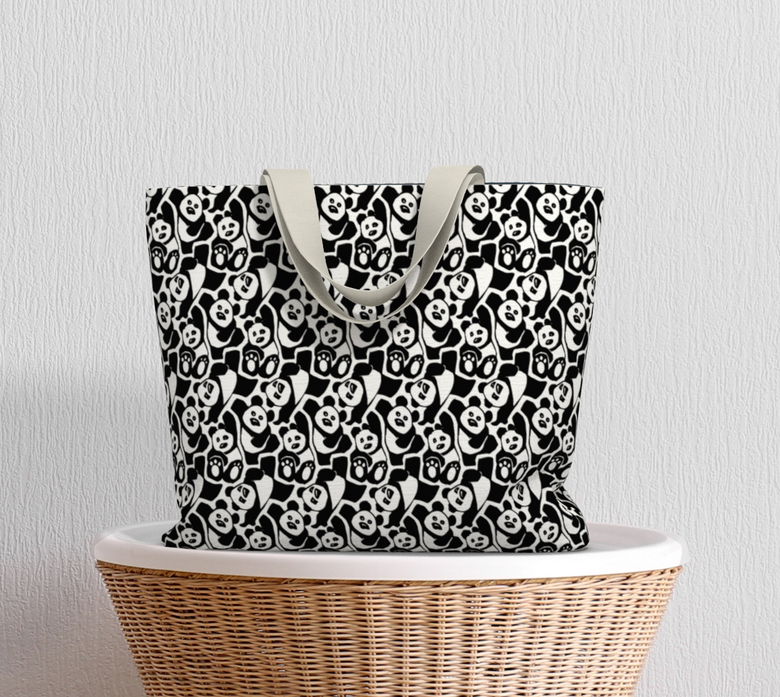 Large Tote Bag (Dancing Pandas)