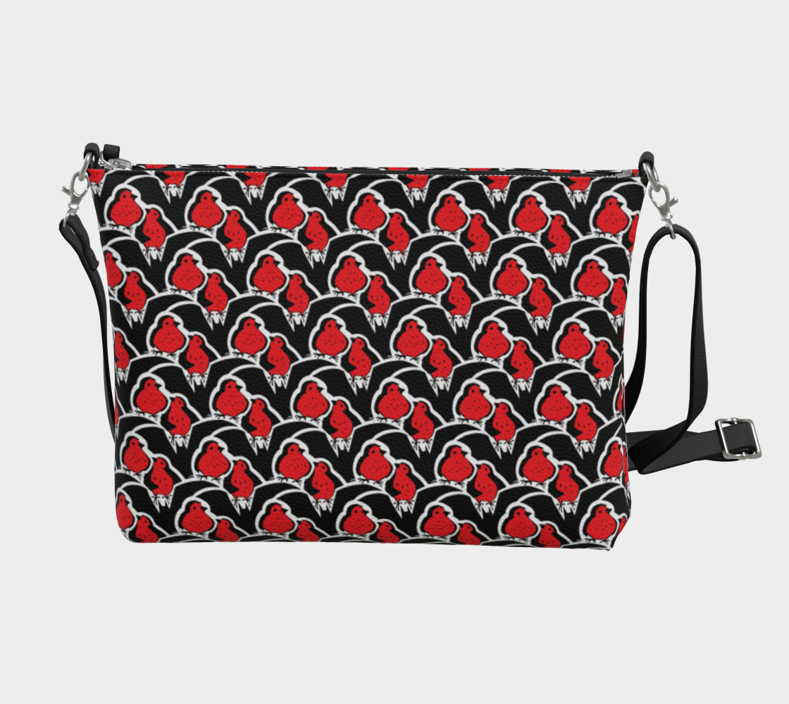 Vegan Leather Crossbody Purse (Bats & Robins)
