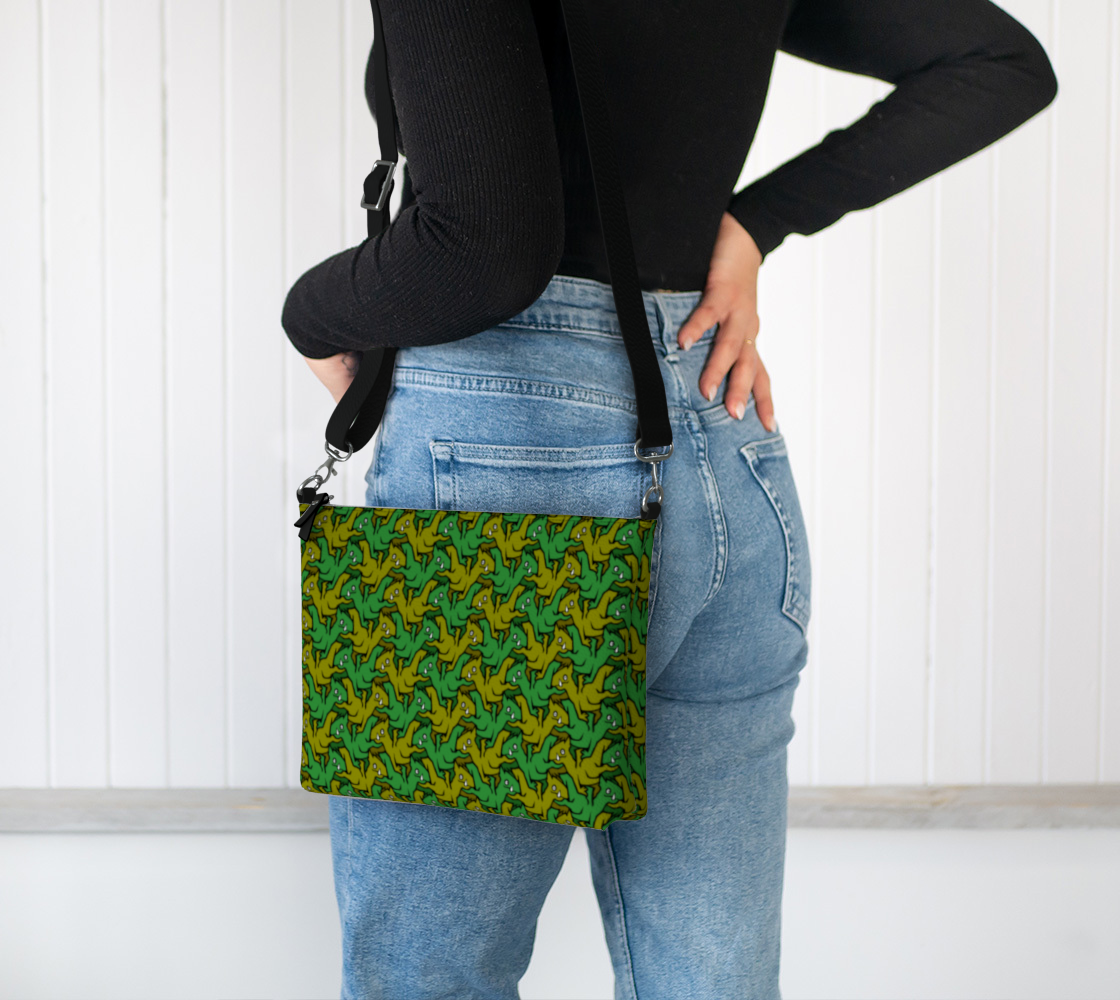 Vegan Leather Crossbody Purse (Earth Dragons)