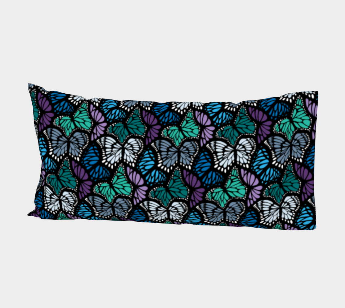 Bed Pillow Sleeve (Cool Butterflies)