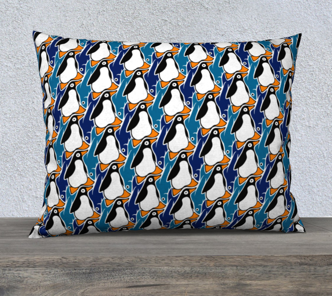 26" x 20" Pillow Case (Penguin's Supper)