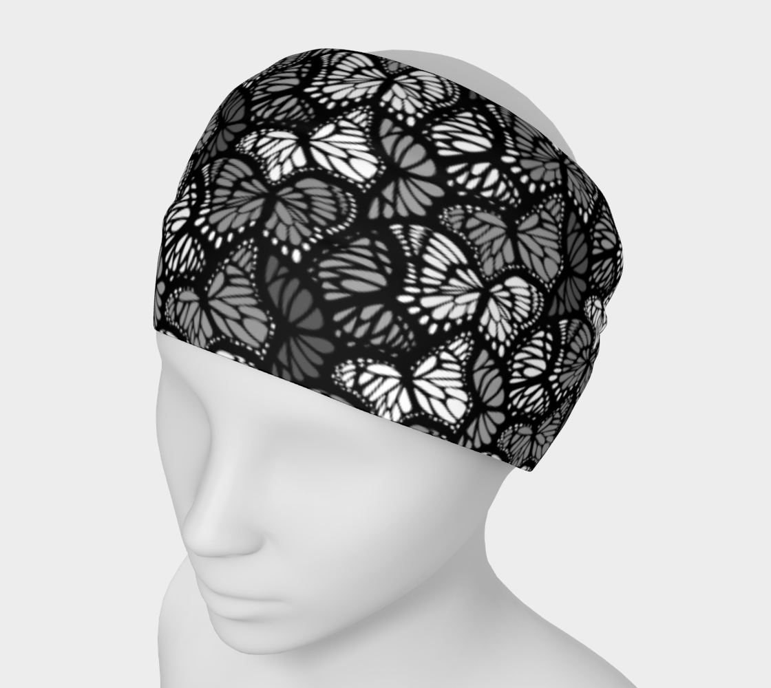 Headband (Grey Butterflies)