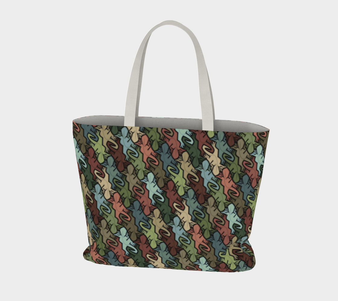 Large Tote Bag (Lizards)