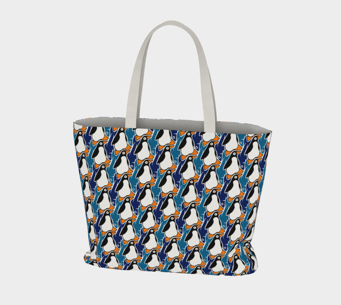 Large Tote Bag (Penguin's Supper)