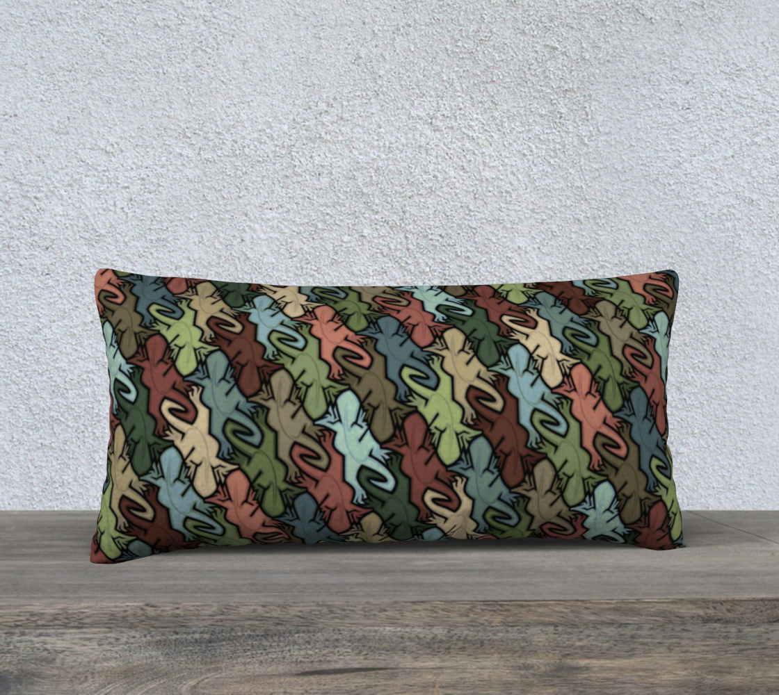 24" x 12" Pillow Case (Lizards)